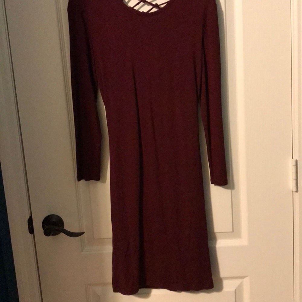 Burgundy dress